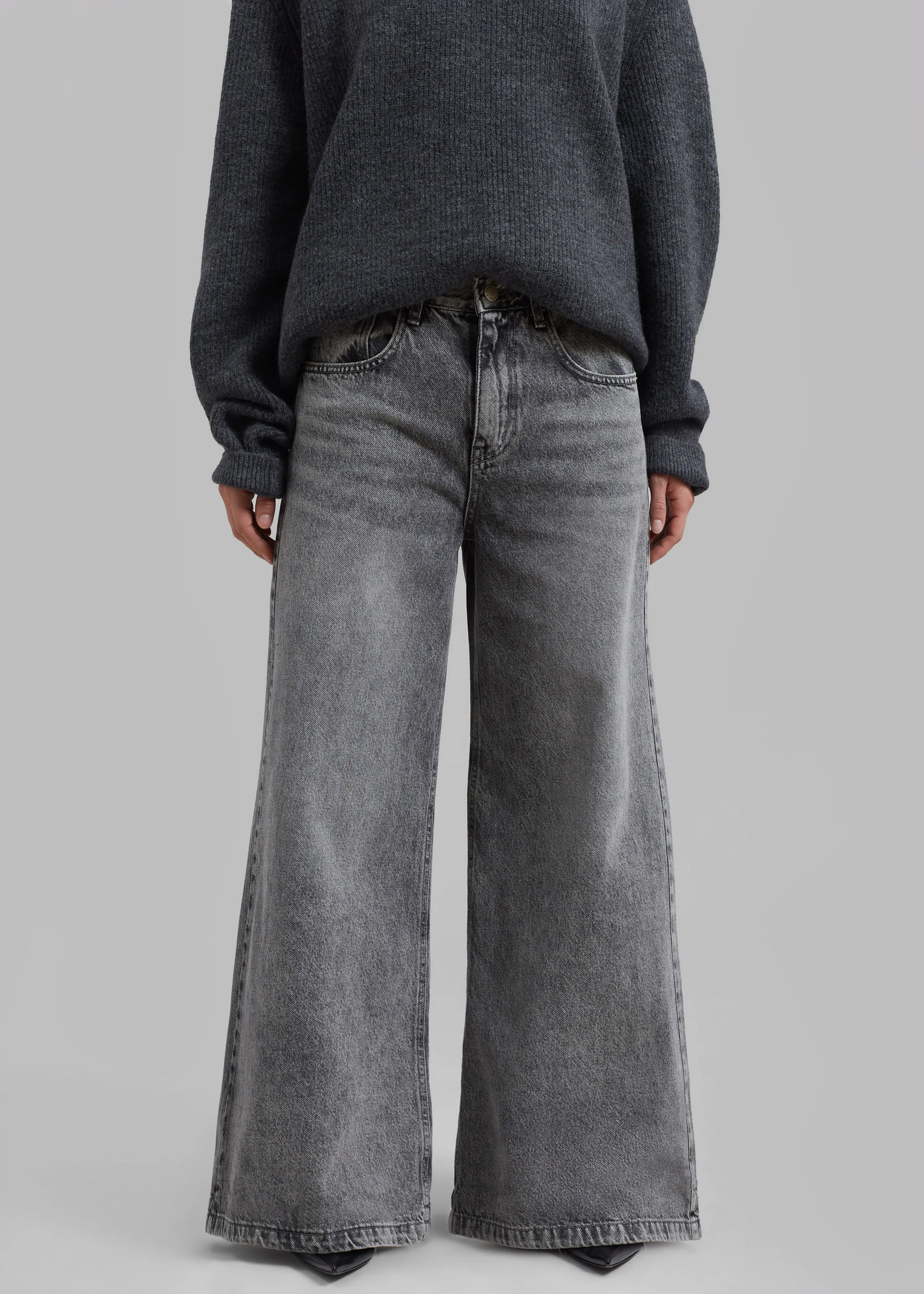Alani Wide Leg Jeans - Black Wash