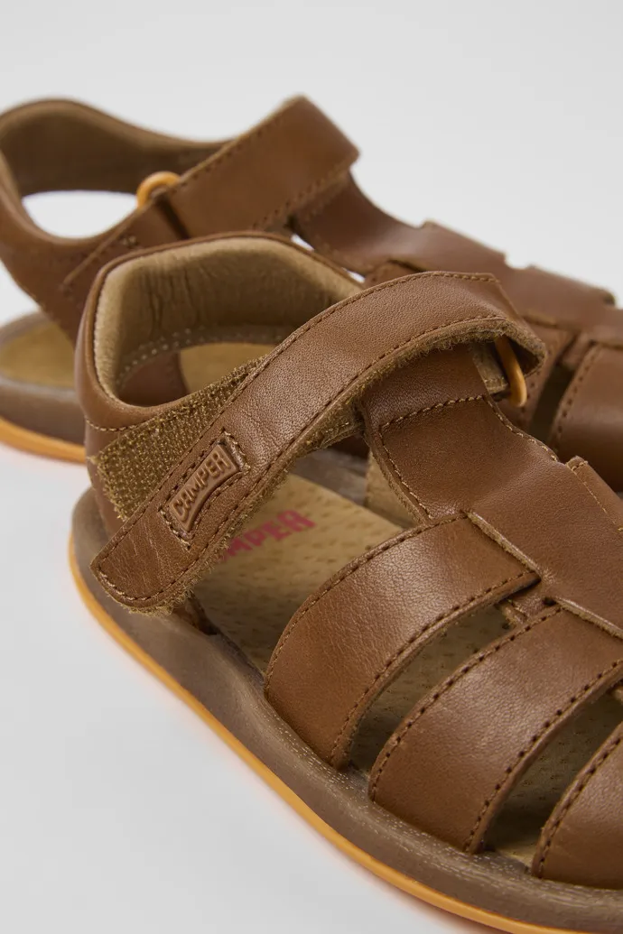 Bicho Brown Leather Sandal
