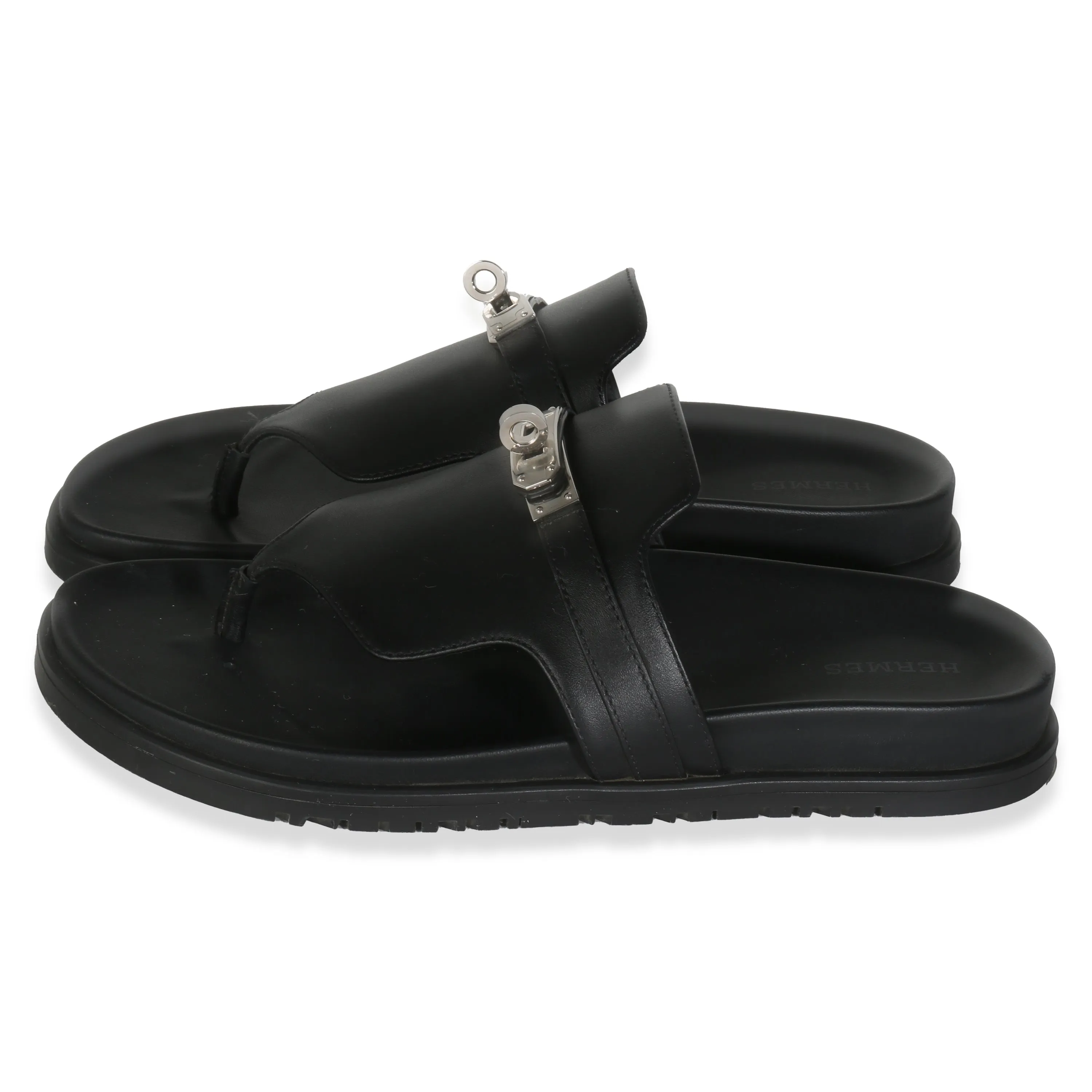 Black Calfskin Empire Sandal PHW 39