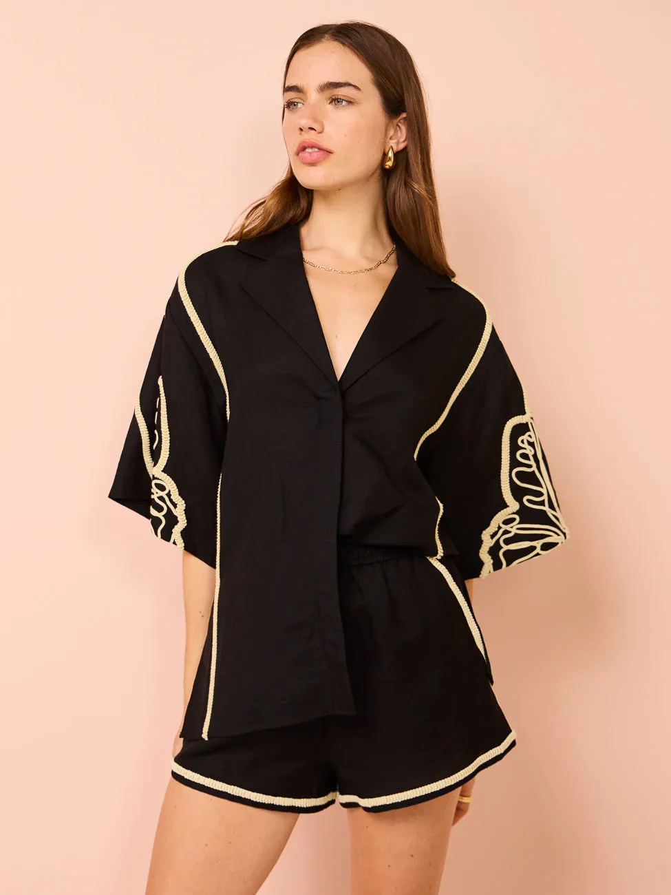 Camilla and Marc Lanza Shirt in Black