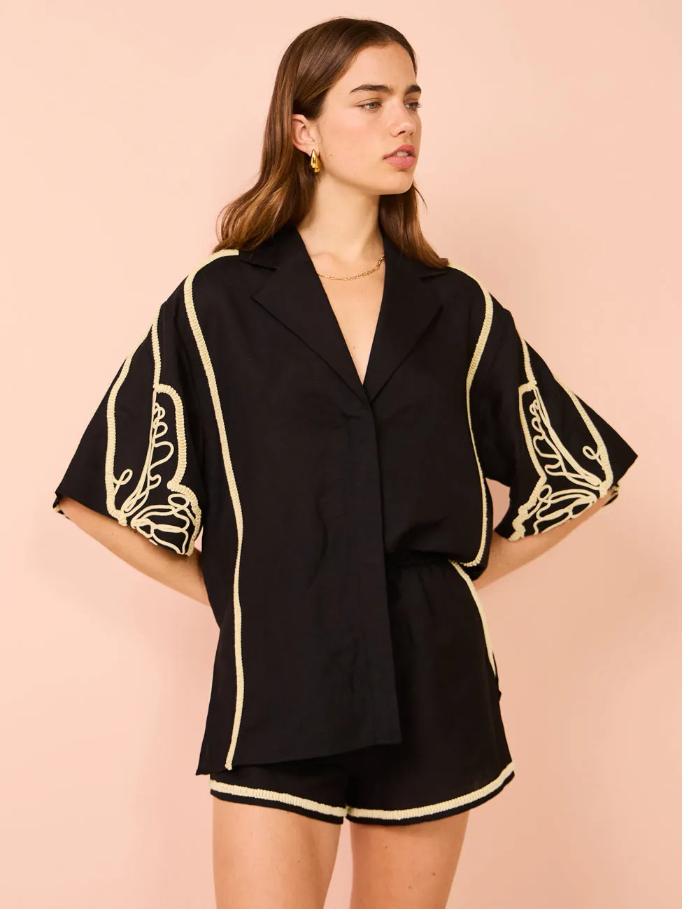 Camilla and Marc Lanza Shirt in Black