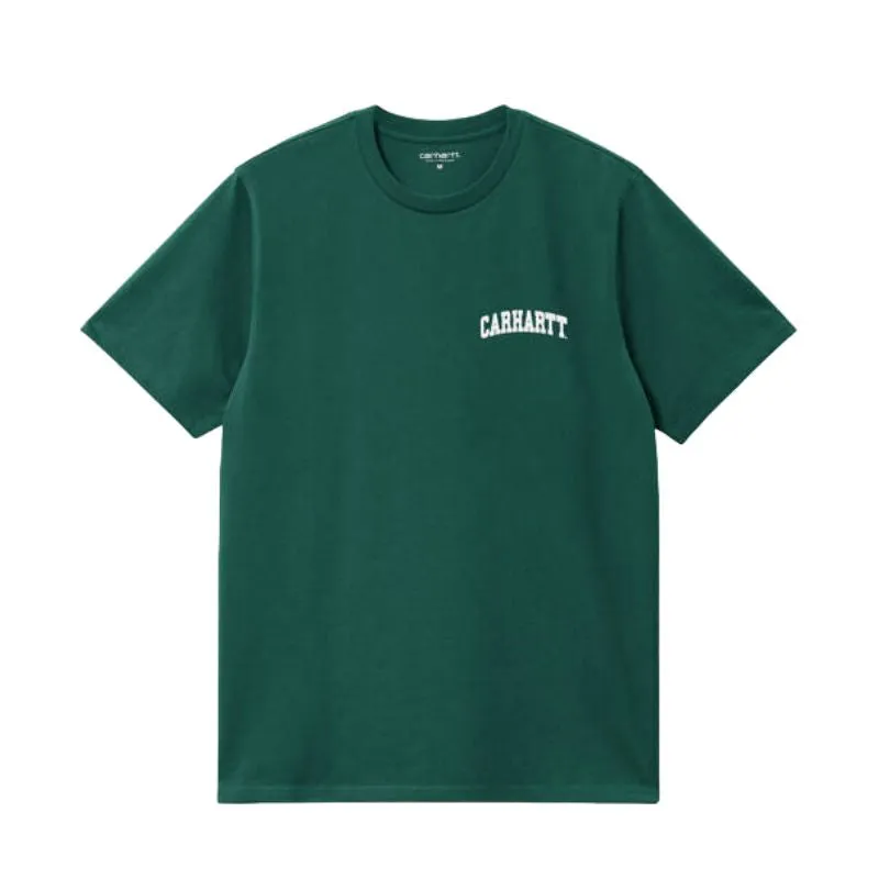 Carhartt WIP S/S University Script T-Shirt Chervil/White
