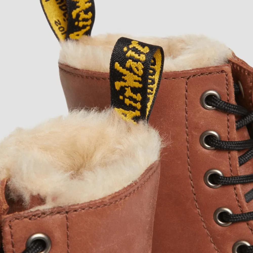 Dr Martens 1460 Serena Fur Lined Boots - Tan