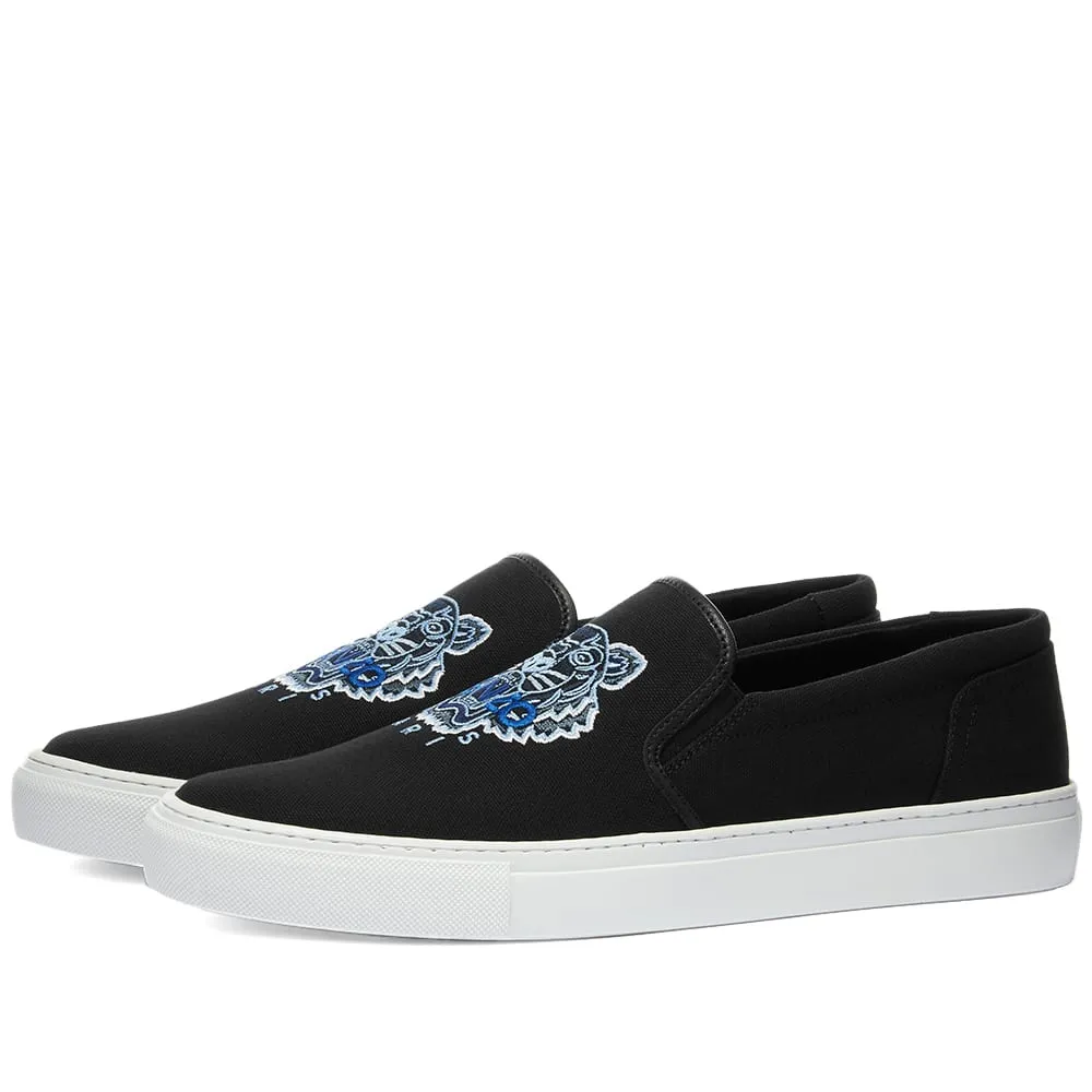 Kenzo Embroidered Tiger Slip On SneakerBlack