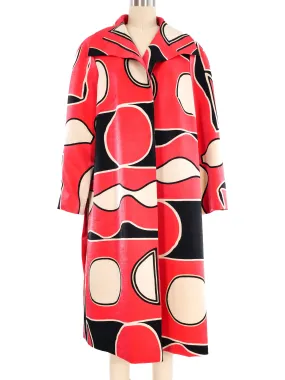 Louis Feraud Geometric Evening Coat