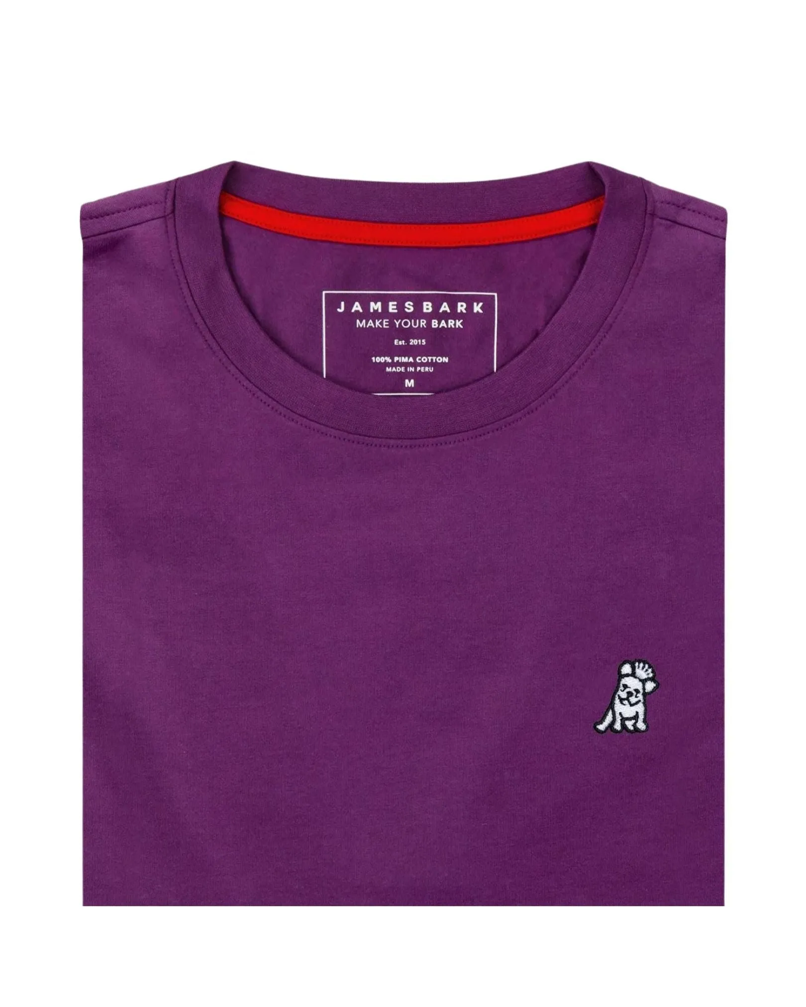 Mens Crew Neck Jersey T-shirt - Plum A11