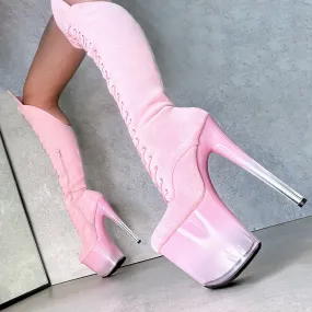 Pink Ombre Over Knee Boot - 8INCH - Old Style - Check description