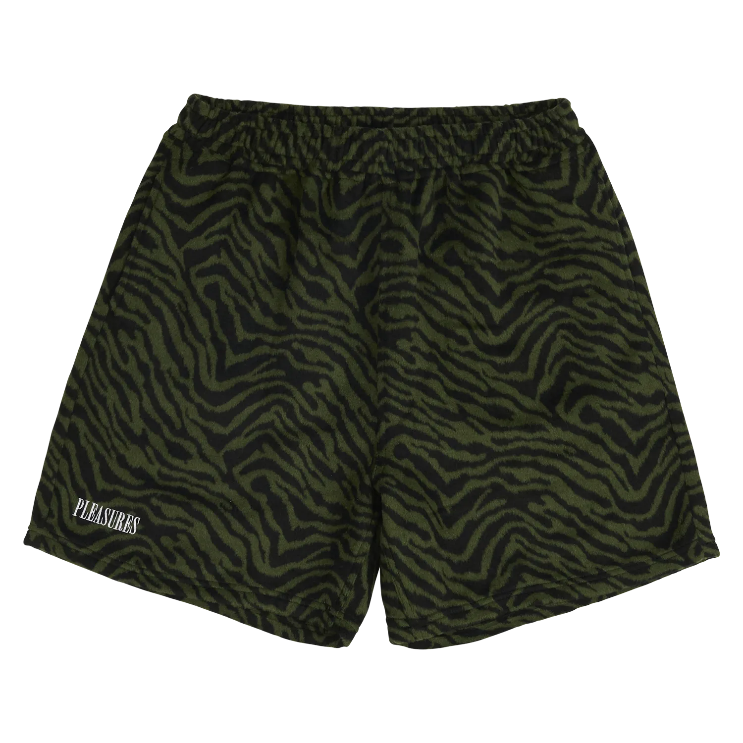 Pleasures Breaker Fuzzy Stripe Shorts 'Green'