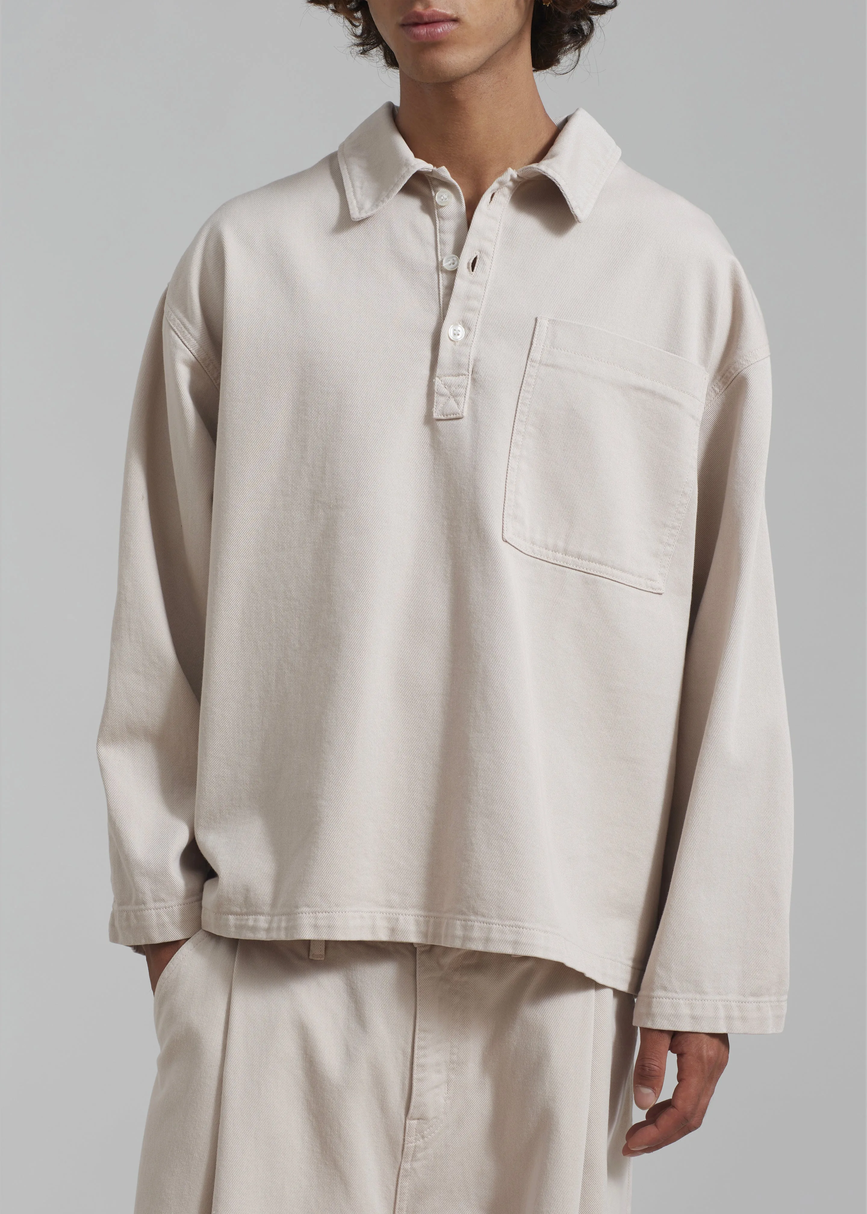Ray Popover Denim Shirt - Natural