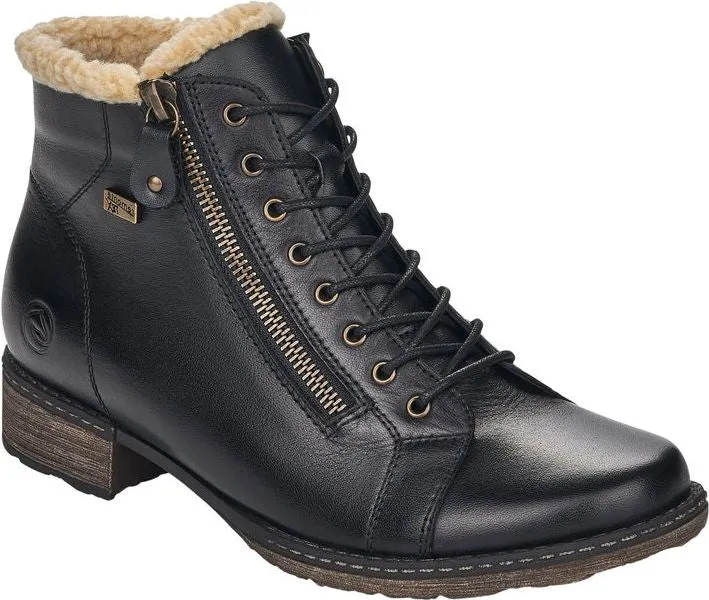 Remonte Black Lace Up Boot