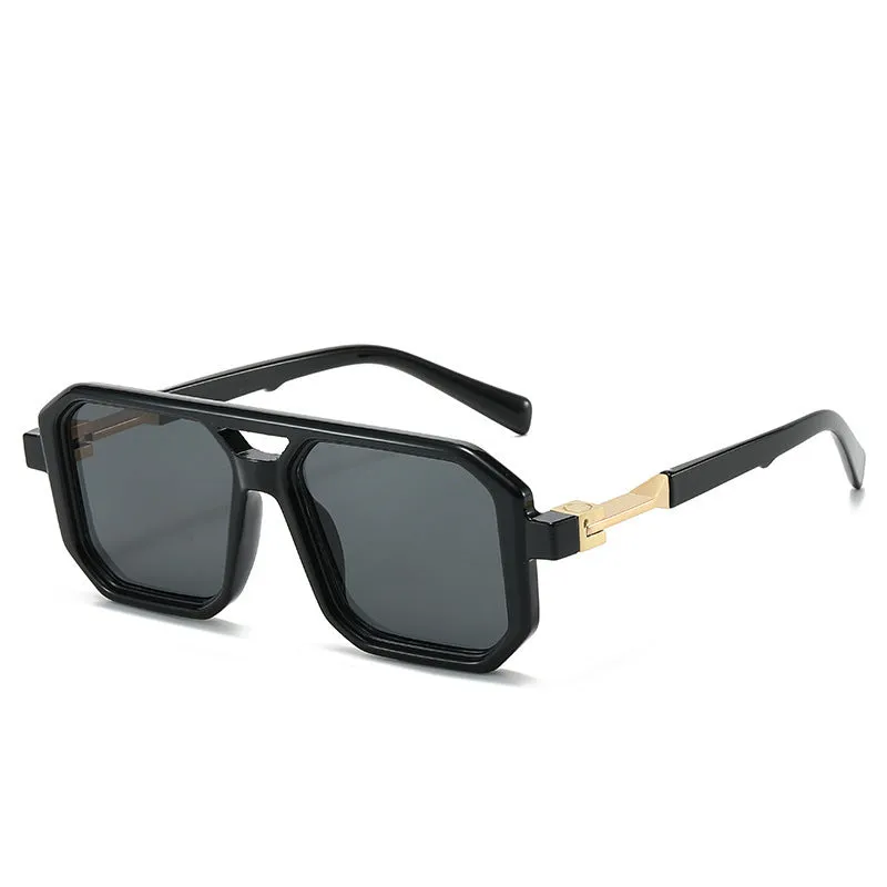 Retro Double Beam Pilot Sunglasses