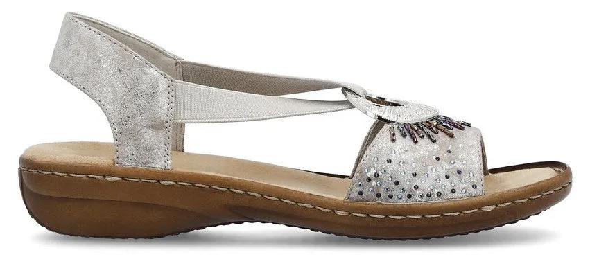 Rieker 60880-90 Womens Slip On Sandal