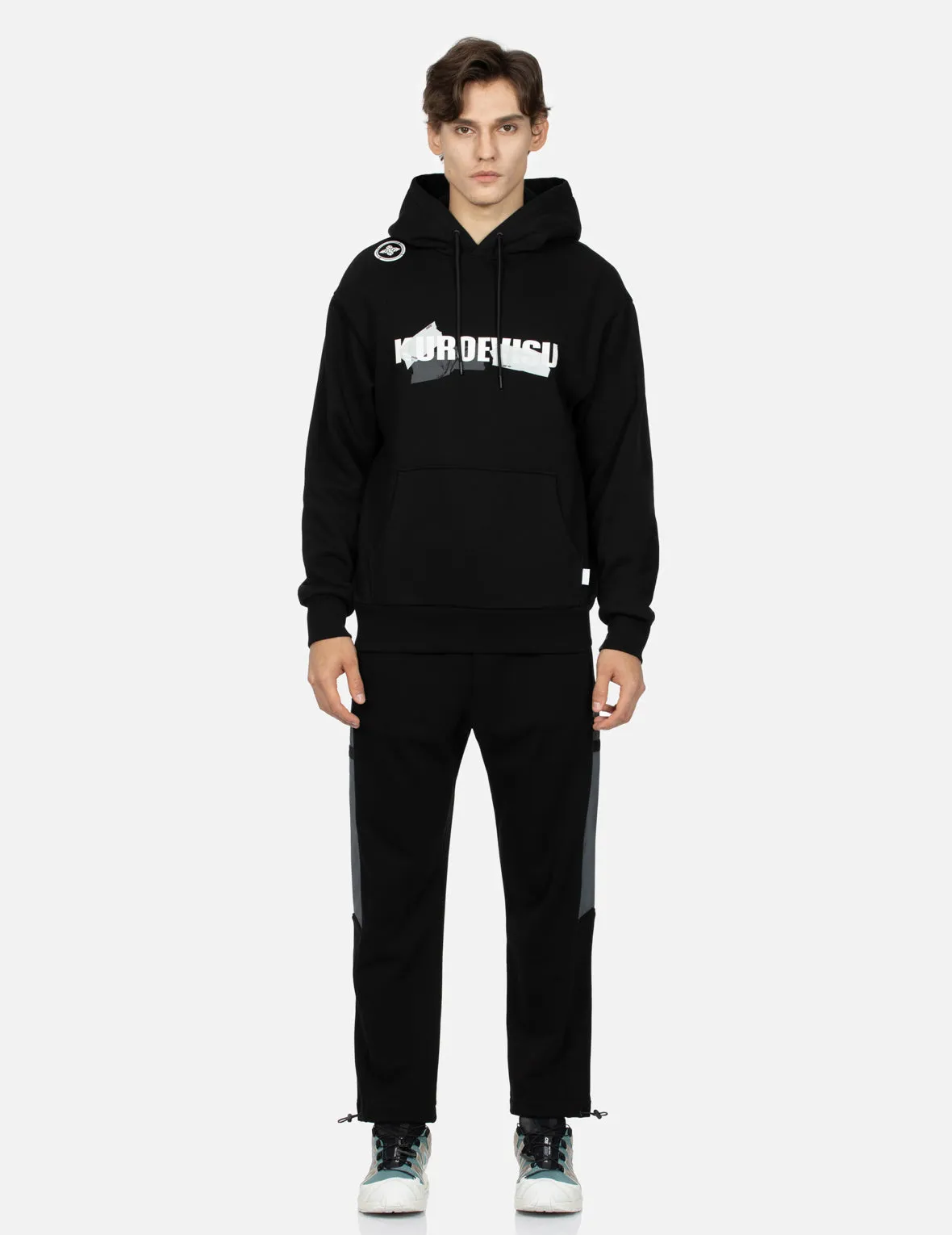 Tape Logo Print Regular Fit Hoodie