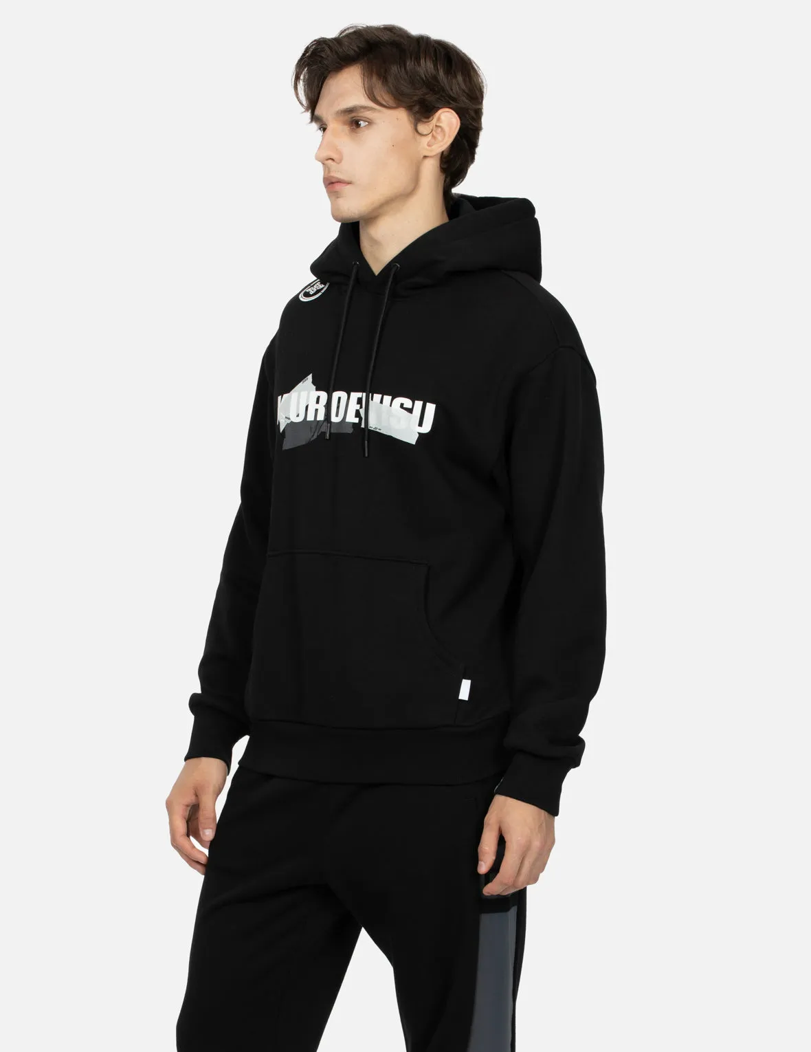 Tape Logo Print Regular Fit Hoodie