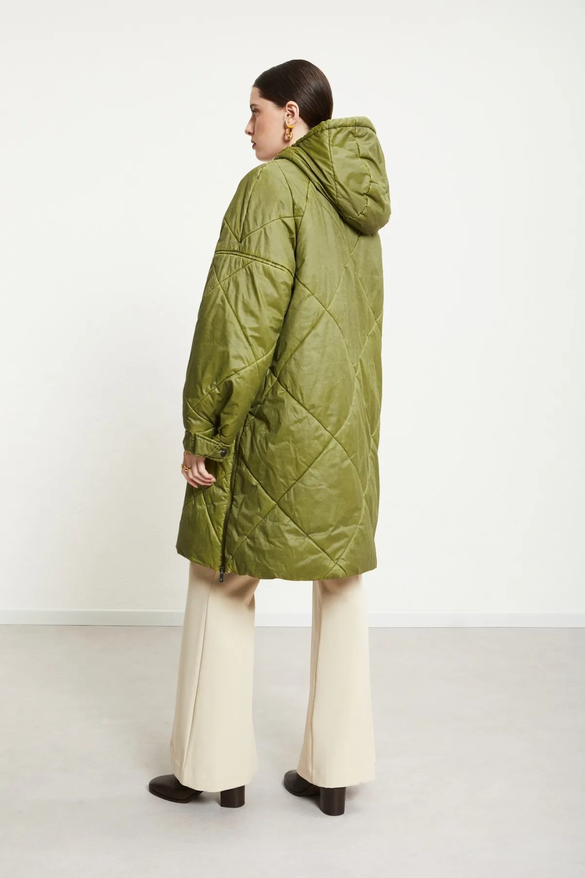 Waterproof midi coat