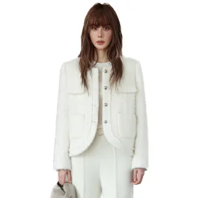 White Wool Coat-