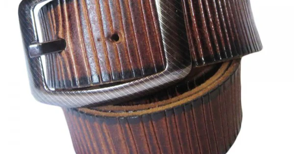 Wood Texture Leather Belt